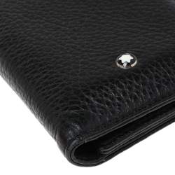 Pre Owned Montblanc Black Leather Meisterstuck Trifold Card Holder