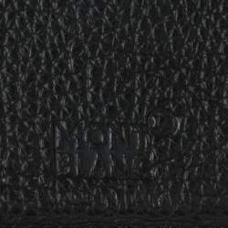 Pre Owned Montblanc Black Leather Meisterstuck Trifold Card Holder