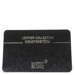 مملوكة مسبقًا Montblanc Black Leather Meisterstuck Business Card Holder