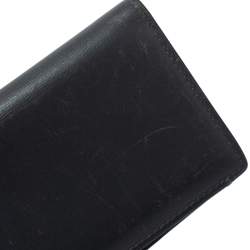 Pre Owned محفظة بطاقات مون بلان مايستر ستاك جلد رصاصي