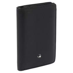 Pre Owned محفظة بطاقات مون بلان مايستر ستاك جلد رصاصي