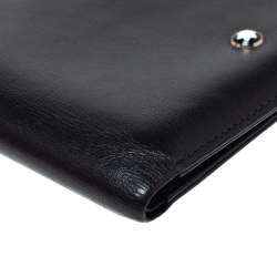 Pre Owned Montblanc Black Leather Meisterstuck Bifold Wallet