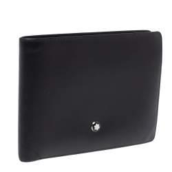 Pre Owned Montblanc Black Leather Meisterstuck Bifold Wallet