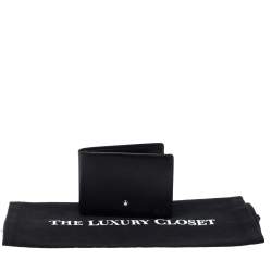 Pre Owned Montblanc Black Leather Meisterstuck Bifold Wallet