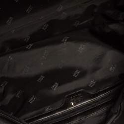 Pre Owned Montblanc Black Leather Weekender Duffel Bag