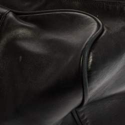 Pre Owned Montblanc Black Leather Weekender Duffel Bag