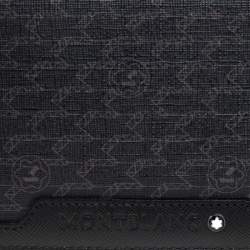 Pre Owned Montblanc Black Coated Canvas and Leather Signature Continental Wallet