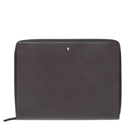 Montblanc Grey Leather Meisterstuck iPad Pouch 
