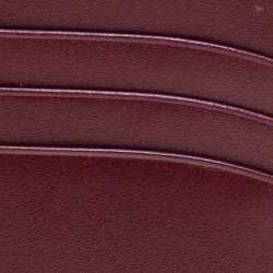 مملوكة مسبقًا Montblanc Maroon Leather Meisterstück 6CC Card Holder 