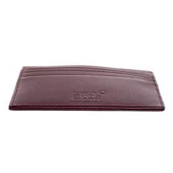 مملوكة مسبقًا Montblanc Maroon Leather Meisterstück 6CC Card Holder 