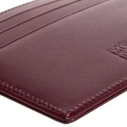 مملوكة مسبقًا Montblanc Maroon Leather Meisterstück 6CC Card Holder 