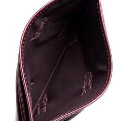 مملوكة مسبقًا Montblanc Maroon Leather Meisterstück 6CC Card Holder 