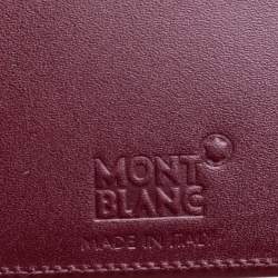 مملوكة مسبقًا Montblanc Maroon Leather Meisterstück 6CC Card Holder 