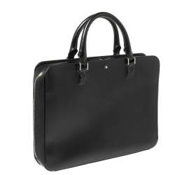 Pre Owned Montblanc Black Leather Meisterstuck Document Case