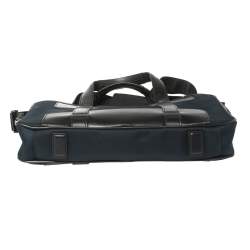 Pre Owned Montblanc Blue/Black Nylon and Leather Nightflight Document Case