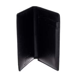 Pre Owned Montblanc Black Leather Meisterstuck Business Card Holder