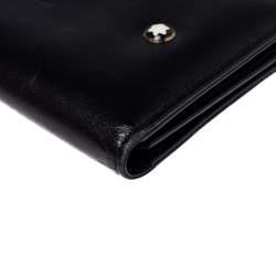 Pre Owned Montblanc Black Leather Meisterstuck Business Card Holder