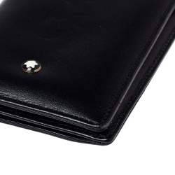 Pre Owned Montblanc Black Leather Meisterstuck Business Card Holder