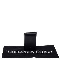 Pre Owned Montblanc Black Leather Meisterstuck Business Card Holder