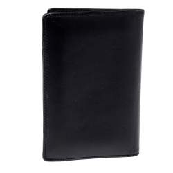 Pre Owned Montblanc Black Leather Meisterstuck Business Card Holder
