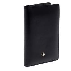 Pre Owned Montblanc Black Leather Meisterstuck Business Card Holder