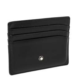Pre Owned حافظة بطاقات مون بلان مايسترستاك جلد سوداء 6CC