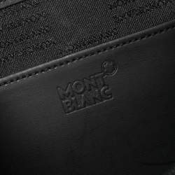 Pre Owned Montblanc Black Fabric and Leather Double Gusset Nightflight Briefcase