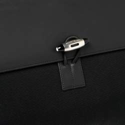Pre Owned Montblanc Black Fabric and Leather Double Gusset Nightflight Briefcase
