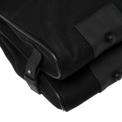 Pre Owned Montblanc Black Fabric and Leather Double Gusset Nightflight Briefcase