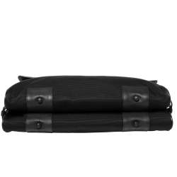 Pre Owned Montblanc Black Fabric and Leather Double Gusset Nightflight Briefcase
