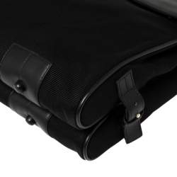 مملوكة مسبقًا Montblanc Black Fabric and Leather Double Gusset Nightflight Briefcase