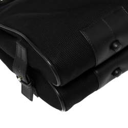 مملوكة مسبقًا Montblanc Black Fabric and Leather Double Gusset Nightflight Briefcase