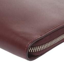 Montblanc Maroon Leather Meisterstuck Zip Portfolio