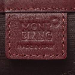 Montblanc Maroon Leather Meisterstuck Zip Portfolio