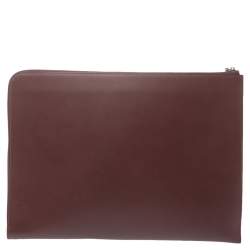Montblanc Maroon Leather Meisterstuck Zip Portfolio