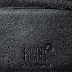 Pre Owned حافظة بطاقات مون بلان ميستيرستوك 6 بطاقات إئتمان جلد أسود 