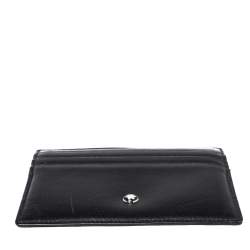 Pre Owned حافظة بطاقات مون بلان ميستيرستوك 6 بطاقات إئتمان جلد أسود 