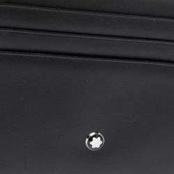 Pre Owned حافظة بطاقات مون بلان ميستيرستوك 6 بطاقات إئتمان جلد أسود 