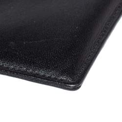 Pre Owned حافظة بطاقات مون بلان ميستيرستوك 6 بطاقات إئتمان جلد أسود 