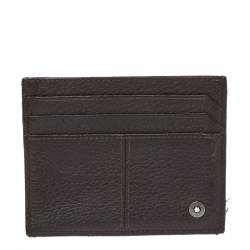 Montblanc Dark Brown Leather Card Holder 