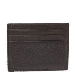 Pre Owned Montblanc Dark Brown Leather Card Holder 