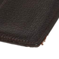 Pre Owned Montblanc Dark Brown Leather Card Holder 