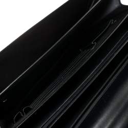 Montblanc Black Leather Meisterstuck Triple Gusset Briefcase