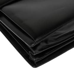 Montblanc Black Leather Meisterstuck Triple Gusset Briefcase