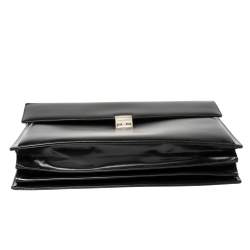 Montblanc Black Leather Meisterstuck Triple Gusset Briefcase