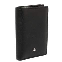 مملوكة مسبقًا حافظة بطاقات مون بلان ميستروك بيزنس جلد أسود