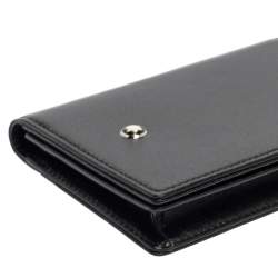Pre Owned Montblanc Black Leather Meisterstück Business Card Holder