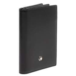 Pre Owned Montblanc Black Leather Meisterstück Business Card Holder