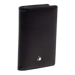 Pre Owned Montblanc Black Leather Business Card Holder
