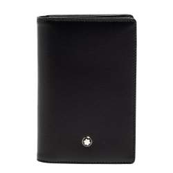 Pre Owned Montblanc Black Leather Business Card Holder